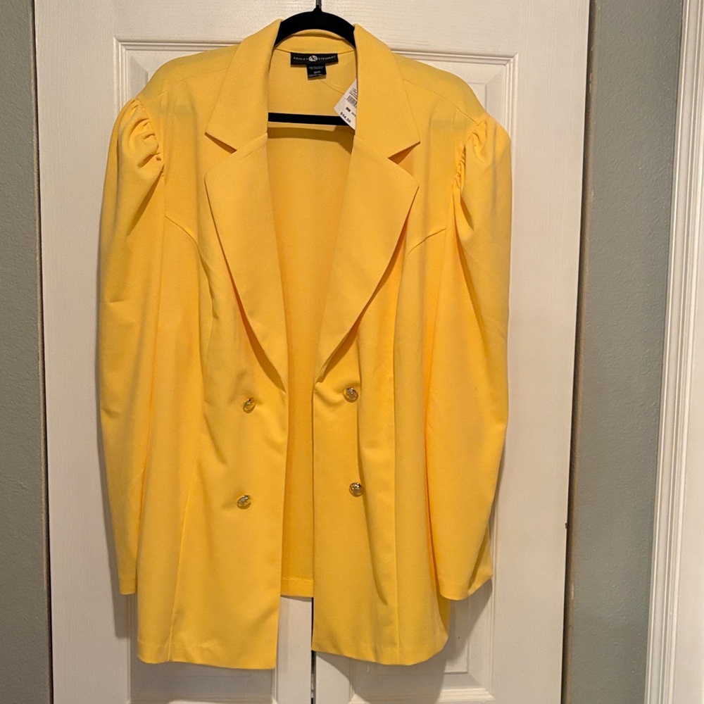 Ashley Stewart Yellow Women's Blazer Plus Size - Picture 1 of 7